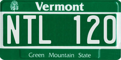 VT license plate NTL120