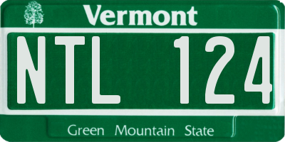 VT license plate NTL124