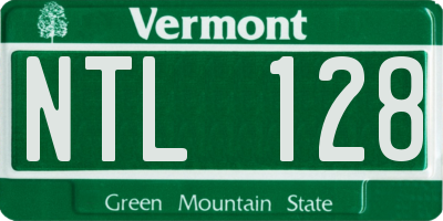 VT license plate NTL128