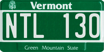 VT license plate NTL130