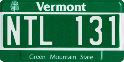 VT license plate NTL131