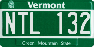 VT license plate NTL132