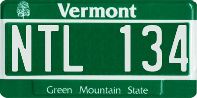 VT license plate NTL134