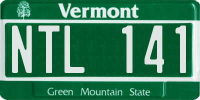 VT license plate NTL141