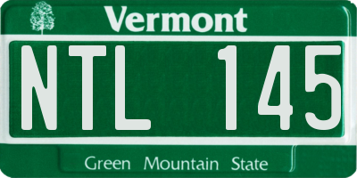 VT license plate NTL145
