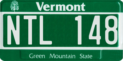 VT license plate NTL148