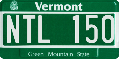VT license plate NTL150