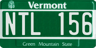 VT license plate NTL156