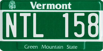 VT license plate NTL158