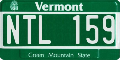 VT license plate NTL159