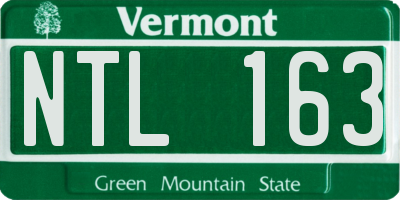 VT license plate NTL163