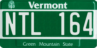 VT license plate NTL164