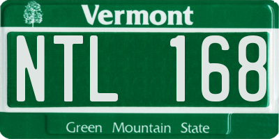 VT license plate NTL168