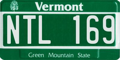 VT license plate NTL169