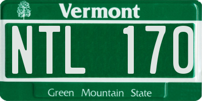 VT license plate NTL170
