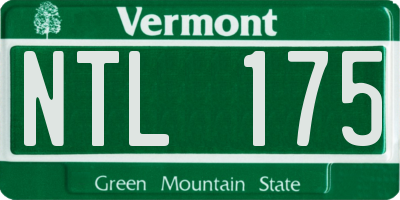 VT license plate NTL175