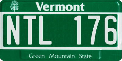 VT license plate NTL176