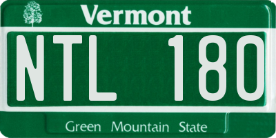 VT license plate NTL180