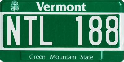 VT license plate NTL188