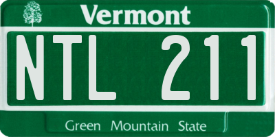 VT license plate NTL211