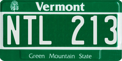 VT license plate NTL213