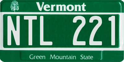 VT license plate NTL221