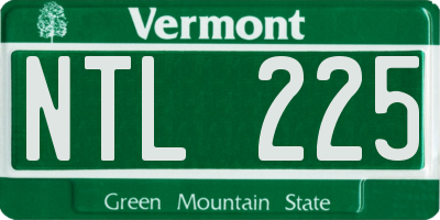 VT license plate NTL225