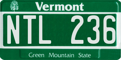 VT license plate NTL236