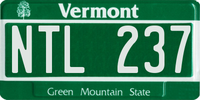 VT license plate NTL237