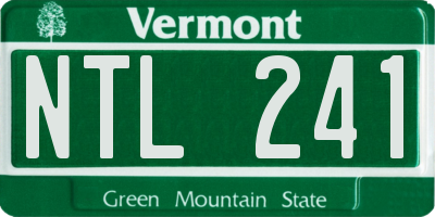 VT license plate NTL241