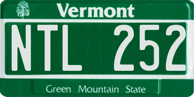 VT license plate NTL252