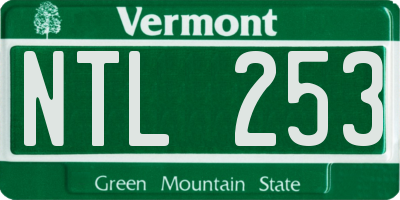 VT license plate NTL253