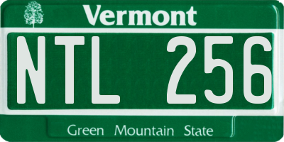 VT license plate NTL256