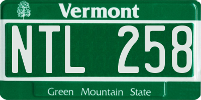 VT license plate NTL258