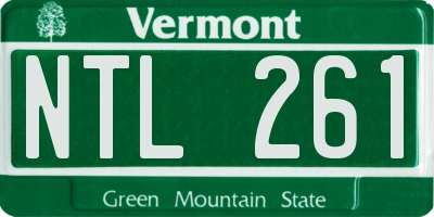 VT license plate NTL261