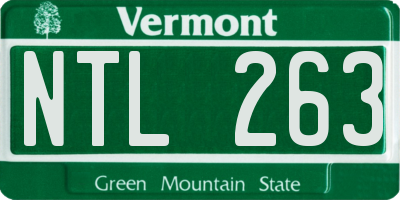 VT license plate NTL263