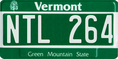 VT license plate NTL264