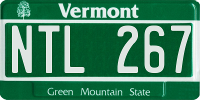 VT license plate NTL267