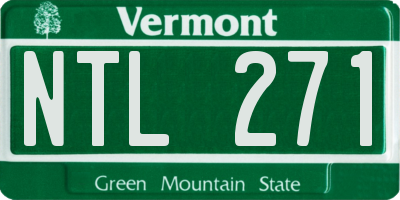 VT license plate NTL271