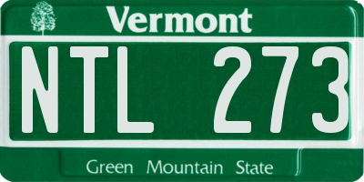 VT license plate NTL273