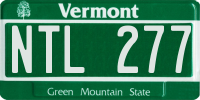 VT license plate NTL277