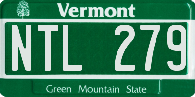 VT license plate NTL279