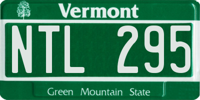 VT license plate NTL295