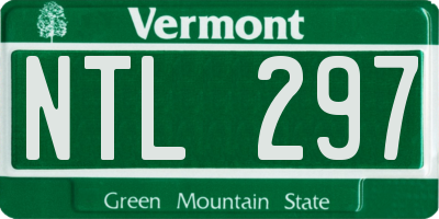 VT license plate NTL297
