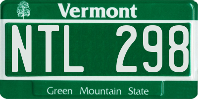 VT license plate NTL298