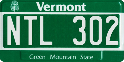 VT license plate NTL302