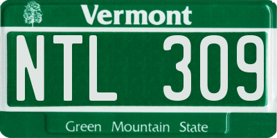 VT license plate NTL309