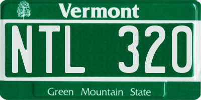 VT license plate NTL320