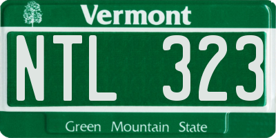 VT license plate NTL323