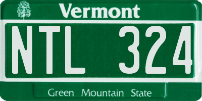 VT license plate NTL324